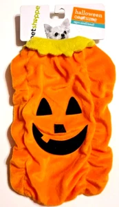 Neu Plüsch Kürbis Jack-O-Lantern Tier Halloween Haustier Kostüm Kleidung Hund XS/S - Bild 1 von 4