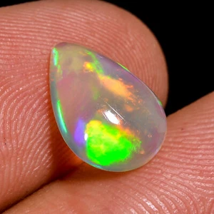 natural ETHIOPIAN OPAL pear cabochon loose gemstone 1.35 Cts. (07 x 10 x 03 mm) - Picture 1 of 7