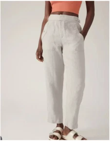 Athleta Voyager Linen Pant size 10 Tall Undyed #586941 - Picture 1 of 13