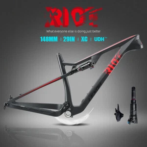 Full Suspension 27.5 in/ 29in Boost Carbon MTB DH Cycling Downhill Bicycle Frame - Picture 1 of 23