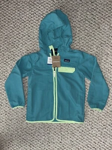 NWT $79 Patagonia Kid’s Subtidal Blue Baggie Hooded Jacket - Size Small - Picture 1 of 8