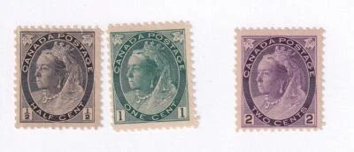 CANADA # 74-78 FVF-MNH Q/VICTORIA NUMERAL ISSUES  CAT VALUE $345 - Image 1 of 2