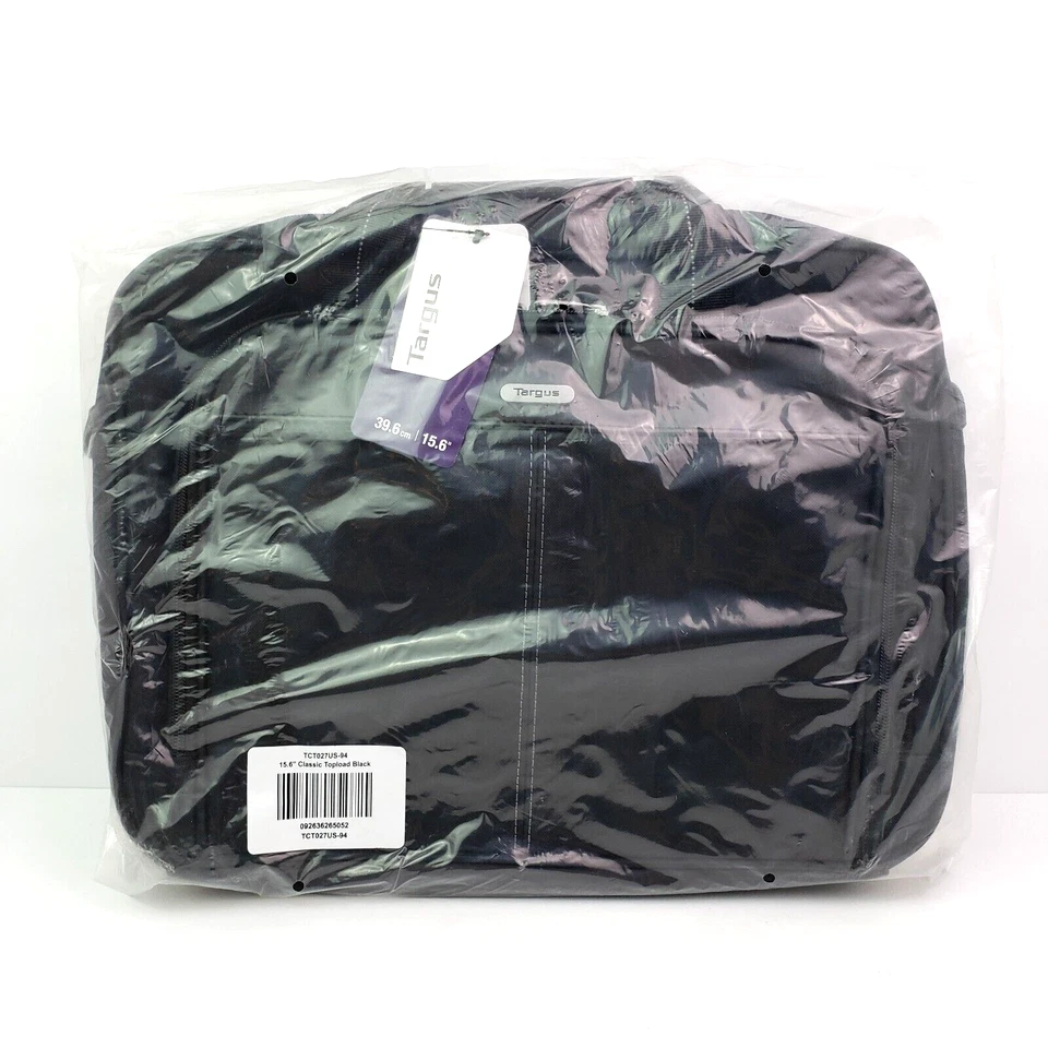 Laptop Computer Bag 15.6" Black Targus Classic Slim Topload Messenger TCT027US