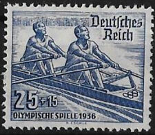 Deutsches Reich Olympiade 1936 Rudern Einzelmarke postfrisch