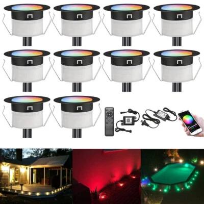 45mm RGBW WiFi Led Decking Lights IP67 Plinth Lights for Terrace/Patio/Garden - Image 1 of 4
