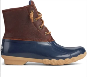 Sperry Damen Saltwater Duck Weather Boot hellbraun/marine - Größe UK.8,5/EU.42,5 - Bild 1 von 6