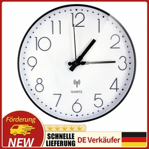 Moderner Funkuhr 30cm Wanduhr Ohne Tickger usche Rund Funkwanduhr Lautlosstab - Bild 1 von 12