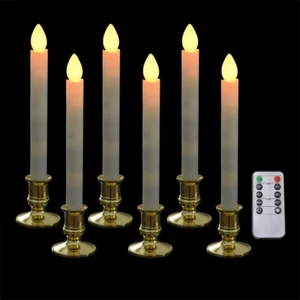 LED Window Candles Flameless Taper Candles with Remote and Timer for Christmas - Picture 1 of 13