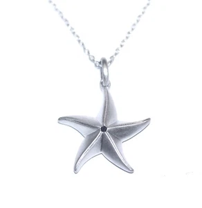 New 925 Sterling Silver Starfish pendant necklace 4.0g 18" . - Imagen 1 de 5