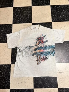 Vintage 80's 90's Hobie Surf T Shirt Large Beach Single Stitch Faded Grunge USA - Picture 1 of 7