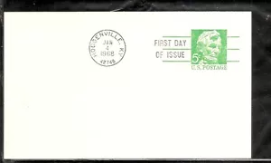 US SC # UX55 Lincoln . Postal Card FDC. No Cachet - Picture 1 of 1