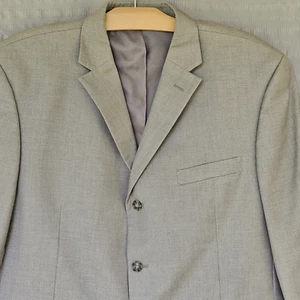 Lineage Suit Jacket Mens 46S Measures 48x30 Gray Milano New York Sport Coat - Picture 1 of 11