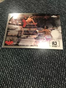 IV-1 AJ STYLES 2020 Topps Chrome WWE IMAGE VARIATION - Picture 1 of 1
