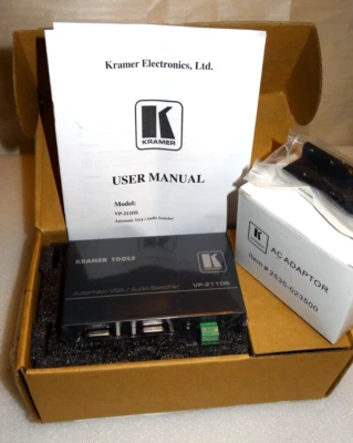 Kramer Electronics VP-211DS 2x1 Auto VGA Video / Audio Switcher Guaranteed - Image 1 of 4