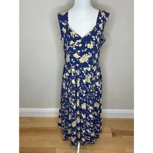 ~ ModCloth XL Effie's Dream Retro Vintage-inspiriertes Wickel Midi Kleid ärmellos - Bild 1 von 16