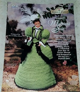 X10 THE NEEDLECRAFT SHOP 1995, ABIGAIL'S WALKING SUIT - CROCHET DRESS PATTERN - Picture 1 of 2