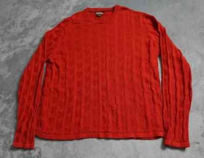 Suéter Michael Kors Para Hombre XL Rojo Tejido Cuello Redondo Manga Larga Pullover Informal Foto 1 de 4