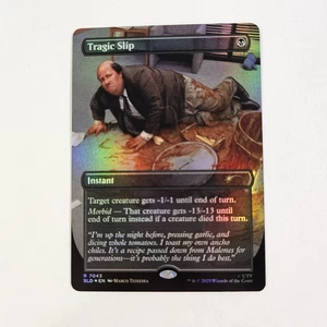 Tragic Slip Foil Secret Lair X The Office: Dwight's Destiny MTG Kevin's Chili - Foto 1 di 2