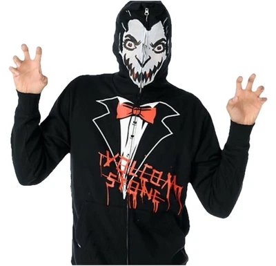 Volcom Sudadera con Capucha Negra Cremallera XL Manga Larga Máscara Disfraz Vampiro Drácula Halloween Foto 1 de 4