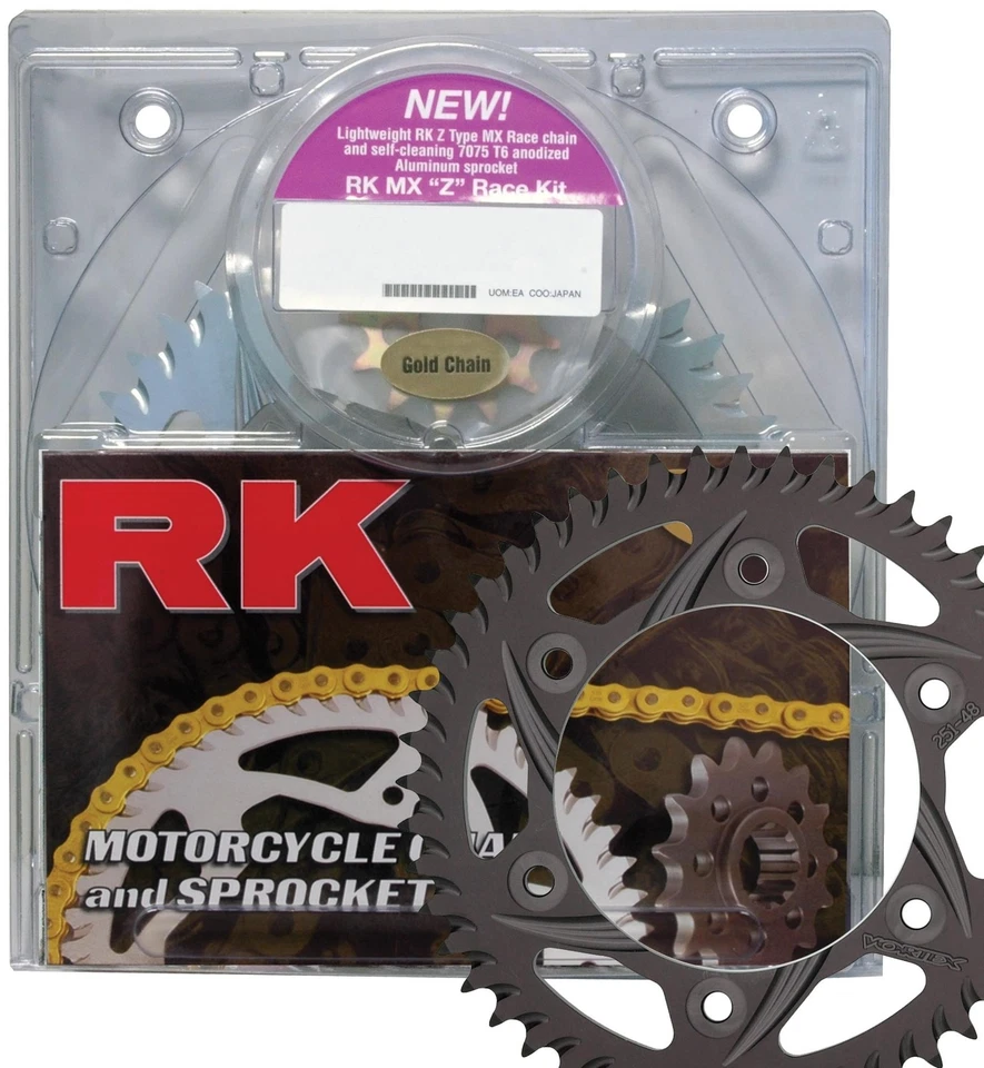 QA GB520MXU-114 Chain 14/50 Black Aluminum Sprocket Kit RK Chain 3042-057ZK - Image 1 of 2