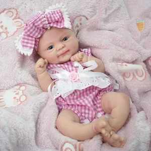 14" Reborn Baby Puppen, Vollsilikon Baby, Realistische Weich Silikon Neugeborene Ba... - Bild 1 von 4
