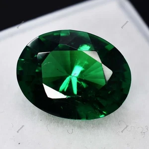 10 Ct NATURAL Garnet OVAL Shape Green CERTIFIED Loose Gemstone - Picture 1 of 6