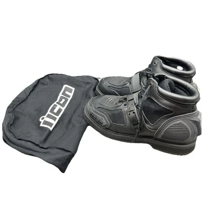 Botas Chukka Icon Field Armor para Hombre Talla 9.5 Negras Motocicleta Montar Motociclista con Bolsa Foto 1 de 4