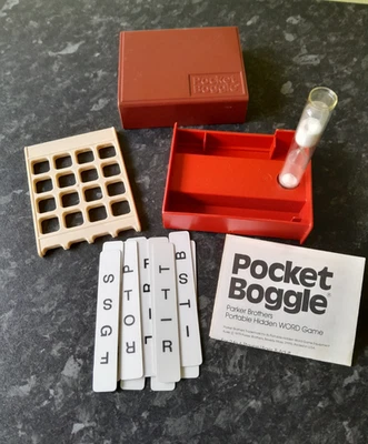 Vintage 1980 Complete Pocket Boggle Parker Brothers Portable Hidden Word Game - Image 1 of 4