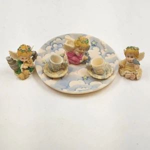 Popular Imports TS440 8 piezas Juego de té miniatura Ángeles decorativo resina de poliestireno - Imagen 1 de 17
