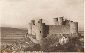 Postcard Harlech Castle Gwynedd Wales UK RPPC - Bild 1 von 2