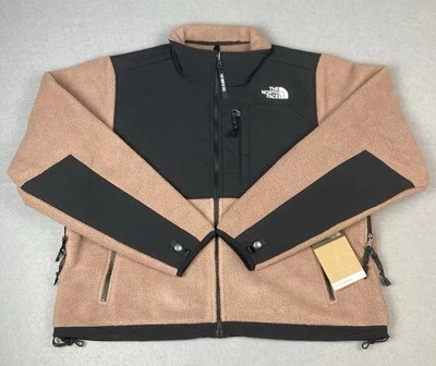 The North Face Retro Denali Jacket Women Sz L Latte Brown Fleece Stand Collar - Image 1 of 4