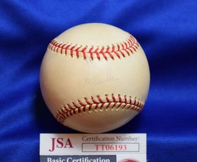 Autógrafo Larry Walker JSA Certificado de Autógrafo Grandes Ligas OML Firmado BasebaLL Foto 1 de 2