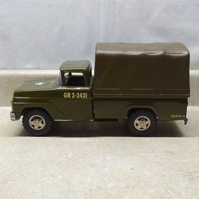 Camión de transporte de tropas del ejército Tonka de colección, vehículo de juguete de acero prensado, 1962-63 Foto 1 de 4