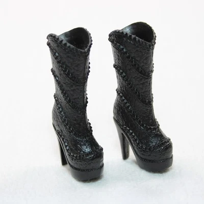 2010 BARBIE FASHIONISTAS SWAPPIN STYLES RAQUELLE BLACK BOOTS HEELS - Image 1 of 4