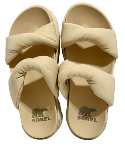 Sorel Vibe Twist Leder Pantolette Sandale Schuh Nova Sand Chalk Damen 7 EU 38 - Bild 1 von 9