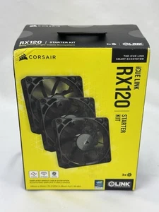 CORSAIR iCUE Link RX120 120mm PWM Fans with iCUE Link System Hub CO-9051010-WW - Picture 1 of 8