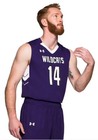 UNDER ARMOUR Northwestern Wildcats Crunch Time Basketball Jersey 1287662 Mens L Cover