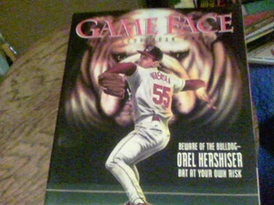 1996 Sept Game Face Orel Hershiser Cleveland Indians - Imagen 1 de 2