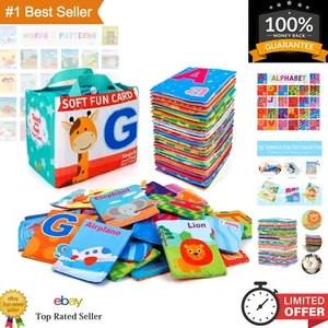 Baby Soft Alphabet Cards - ABC Learning Flash Cards with Storage Bag, Washabl... - Picture 1 of 9