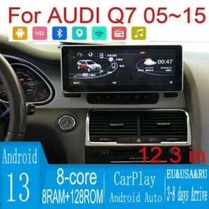 12.3" Android Navigation Car GPS Stereo Radio Wifi For AUDI Q7 2005~2015 8+128G - Picture 1 of 11
