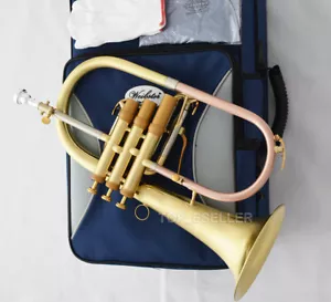 WFH-1050 gebürstetes Flügelhorn Bb Flügel Profi neues Horn Monel mit Etui - Bild 1 von 4