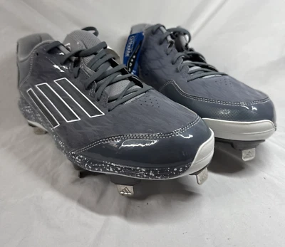 Tênis de beisebol Adidas PowerAlley 2 masculino tamanho 11.5 chuteiras de metal D74063 cinza novo - Imagem 1 de 4