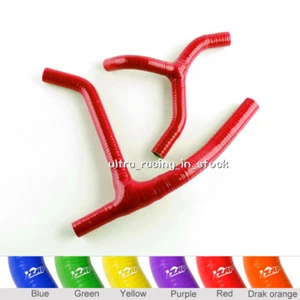 Red 2006 2007 2008 Kawasaki KX450F KXF450 Silicone Radiator Y Hose Pipe Kit New - Picture 1 of 2