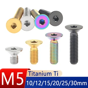 M5 Titanium Ti Countersunk Bolt Allen Key Socket Screws Bolt 10/12/15/20/25/30mm - Picture 1 of 17