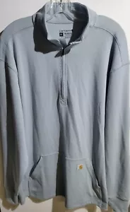 Carhartt 1/4 Zip Shirt Langarm Blau Heavyweight Thermo Relaxed Fit XL - Bild 1 von 2