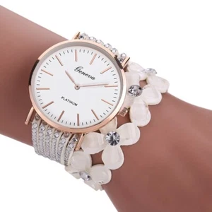 Fashion Leisure Womens Quartz Bracelet Watch Crystal Diamond Wrist Watch - Picture 1 of 3