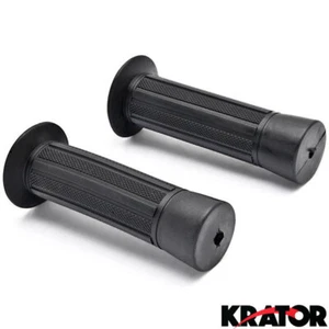 Pair Custom NEW Style Motorcycle Street Bike Black Hand Grips (7/8" Handlebars) - Picture 1 of 4