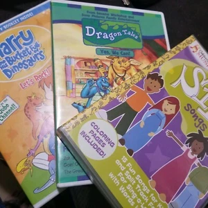  Children's Educational DVDs Dragon Tales Silly Songs Harry and The Bucket Full - Bild 1 von 10