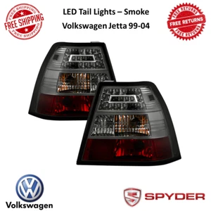 Spyder LED Tail Lights Pair Smoke / Red For 99-04 Volkswagen Jetta #5008435 - Picture 1 of 12