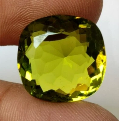 AAA+ 13.05 Ct. Large Green Peridot Pear Cut Loose Gemstone Gift for Birthday - Image 1 of 4